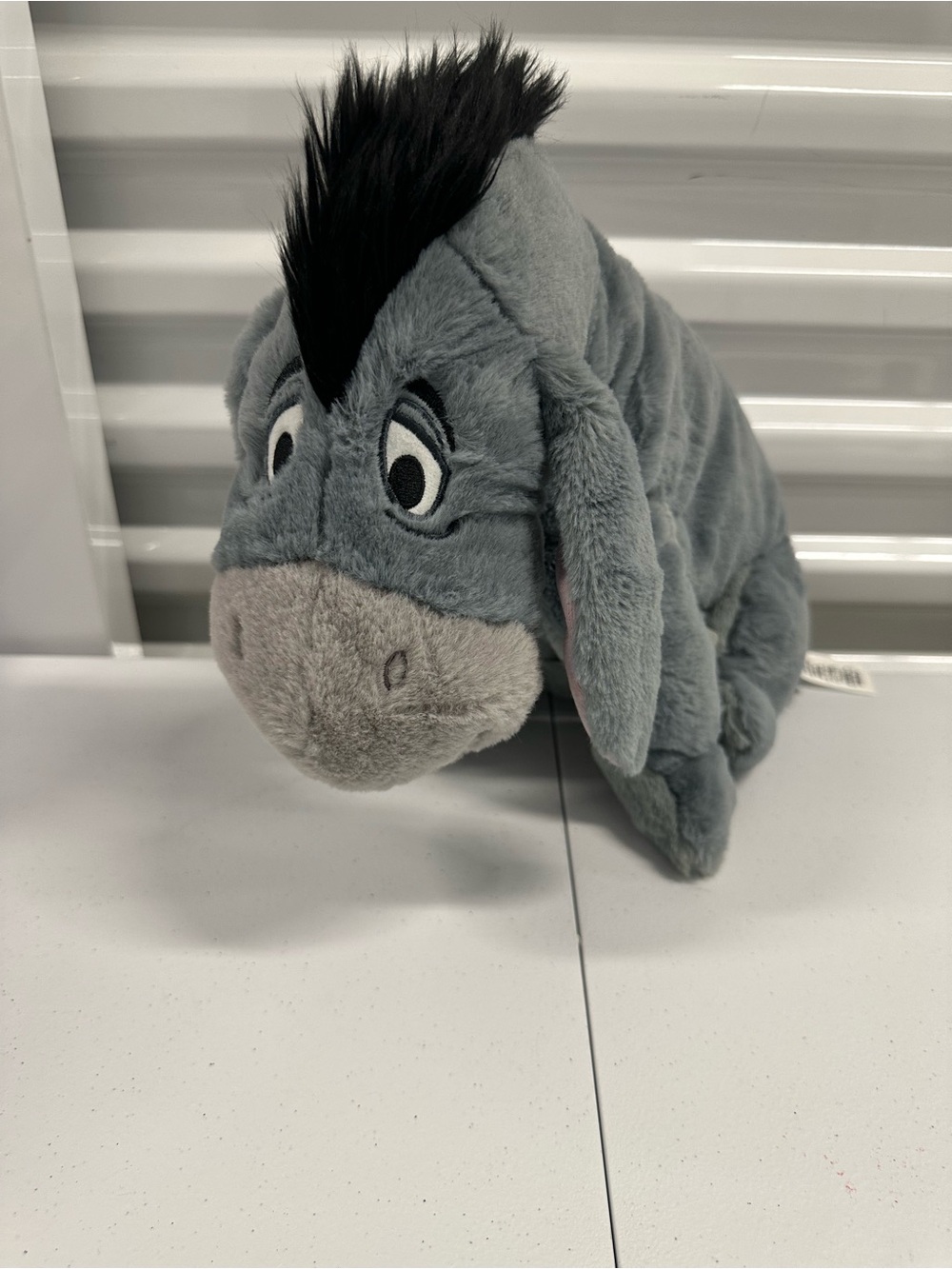 Disney Eeyore Plush Toy - Gray with Black Mane and Detachable Tail
